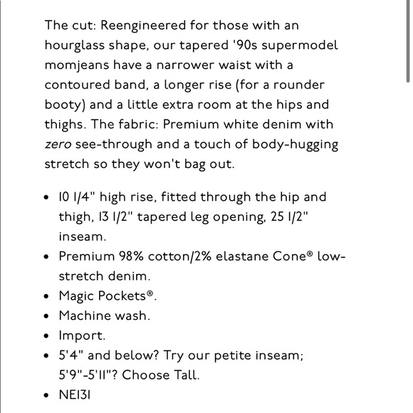 The Petite Curvy Perfect Vintage Jean in Tile White in 27 petite - Picture 4 of 7